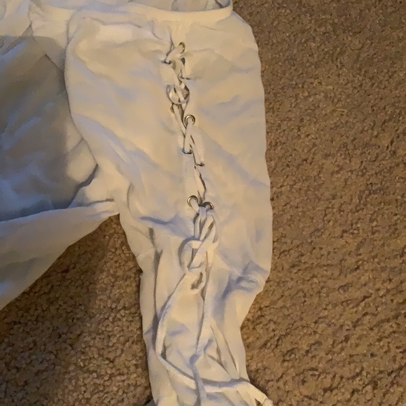 Half shoulder blouse & ruffle sleeve Blouse - Picture 2 of 4